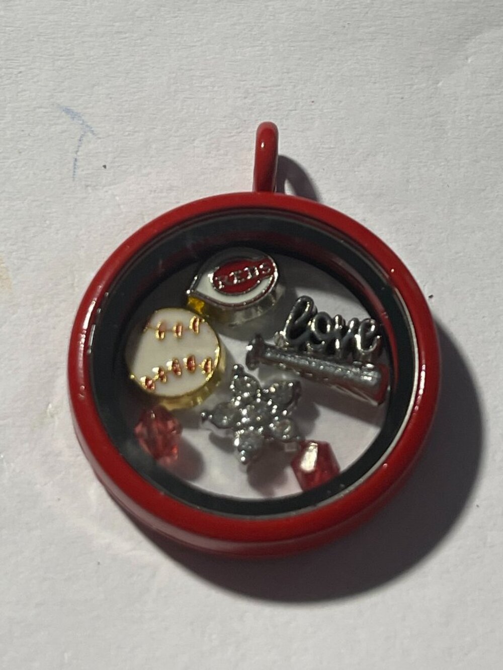 Cincinnati Reds MLB Memory Charm Locket w/ 22 IN chain NEW